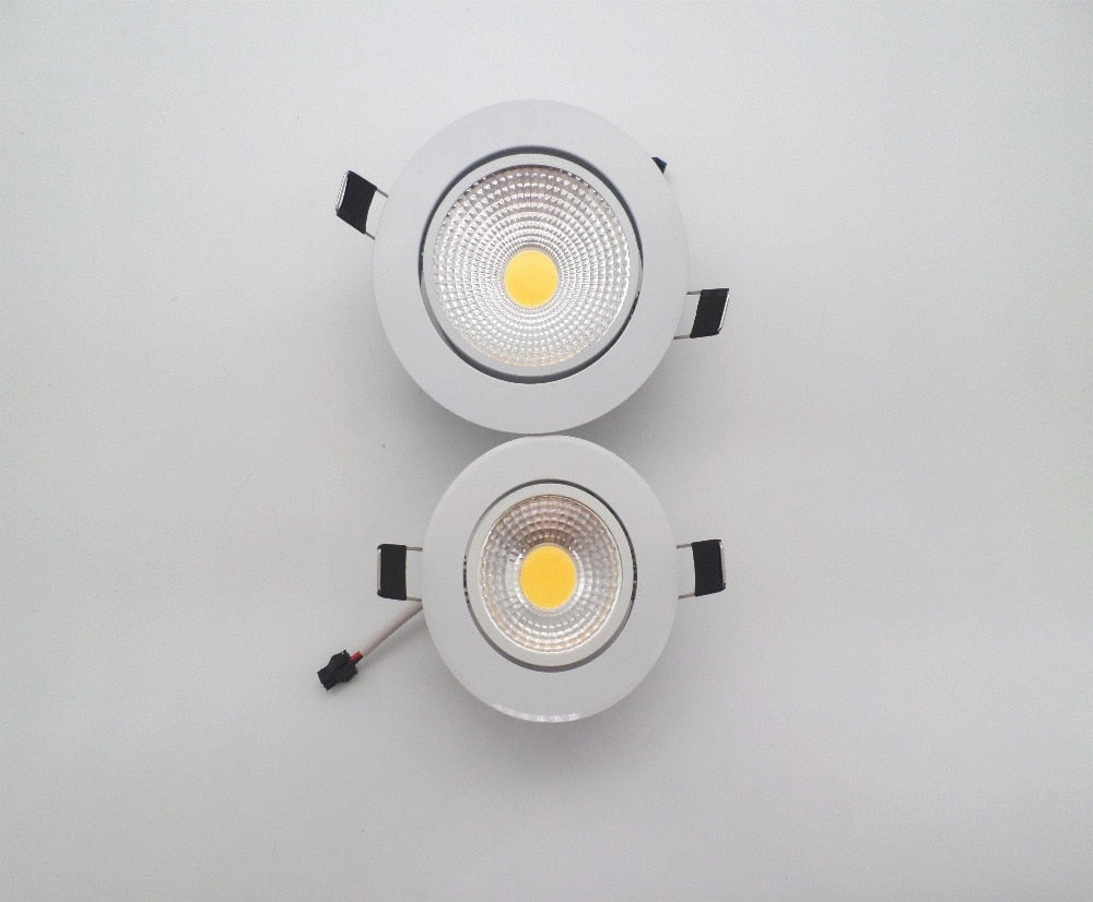 LED downlights White round Led spot COB Ceiling led downlight 7W 9w 12w 15w 20w rotating 110/220V surface mounted Indoor Light