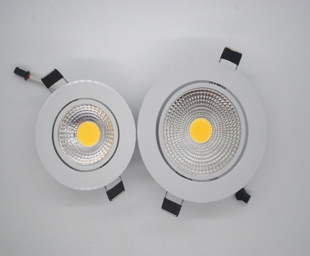 LED downlights White round Led spot COB Ceiling led downlight 7W 9w 12w 15w 20w rotating 110/220V surface mounted Indoor Light