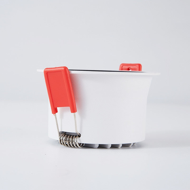 Round Anti-Glare Led COB Recessed Downlights 7w 12w 15w Dimmable 110v 220v Ceiling Lamp Spotlights for Indoor Lighting