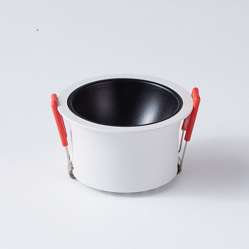 Round Anti-Glare Led COB Recessed Downlights 7w 12w 15w Dimmable 110v 220v Ceiling Lamp Spotlights for Indoor Lighting