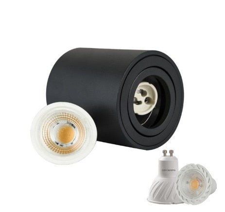 1pcs Square Surface Mounted LED Downlight with Replaceable GU10 LED Bulb 7W 10W LED Ceiling Spot Light AC85V-265V Indoor