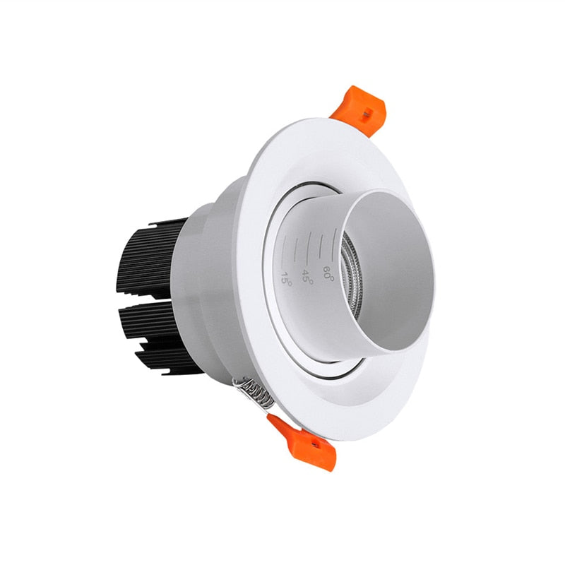Zoom Beam Angle Adjustable 15/45/60 Degrees LED COB Recessed Downlight 10W 12W 15W LED Ceiling Spot Light for Picture Background