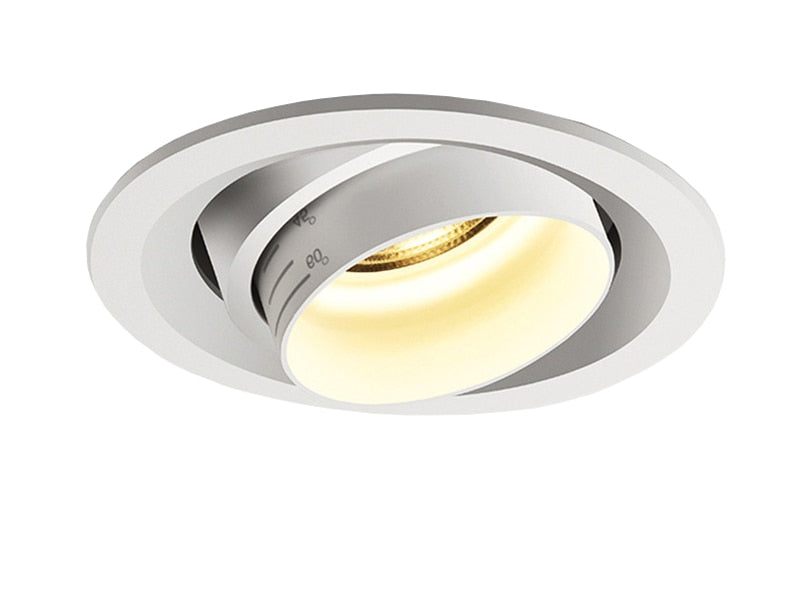Zoom Beam Angle Adjustable 15/45/60 Degrees LED COB Recessed Downlight 10W 12W 15W LED Ceiling Spot Light for Picture Background