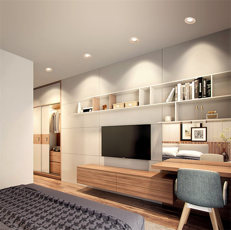 Zoom Beam Angle Adjustable 15/45/60 Degrees LED COB Recessed Downlight 10W 12W 15W LED Ceiling Spot Light for Picture Background