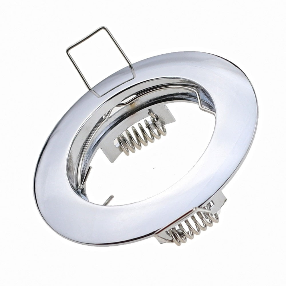 Recessed Trimless Titl 10pcs/lot Round LED Spot Light Fittings GU10 MR16 Socket Base Holder Ceiling Spot Downlight Frame Fixture