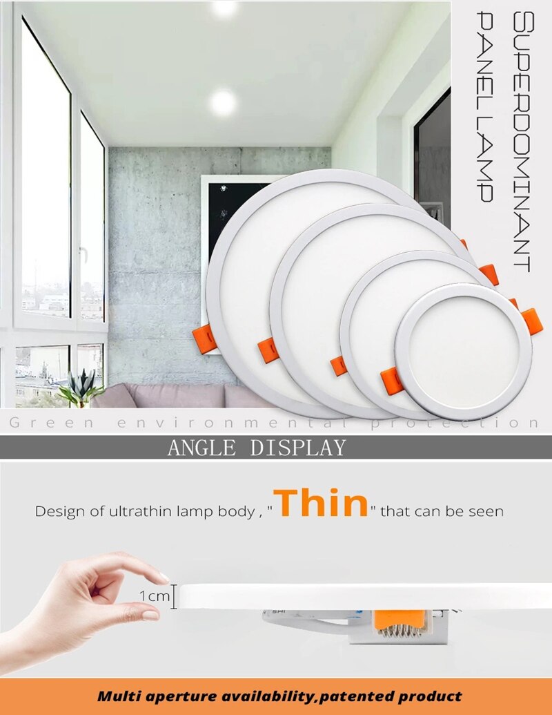 LED Panel Light 6W 8W 15W 20W Round Square Spot light AC85~265V ceiling light Indoor Recessed Downlight Down Light Home Decor