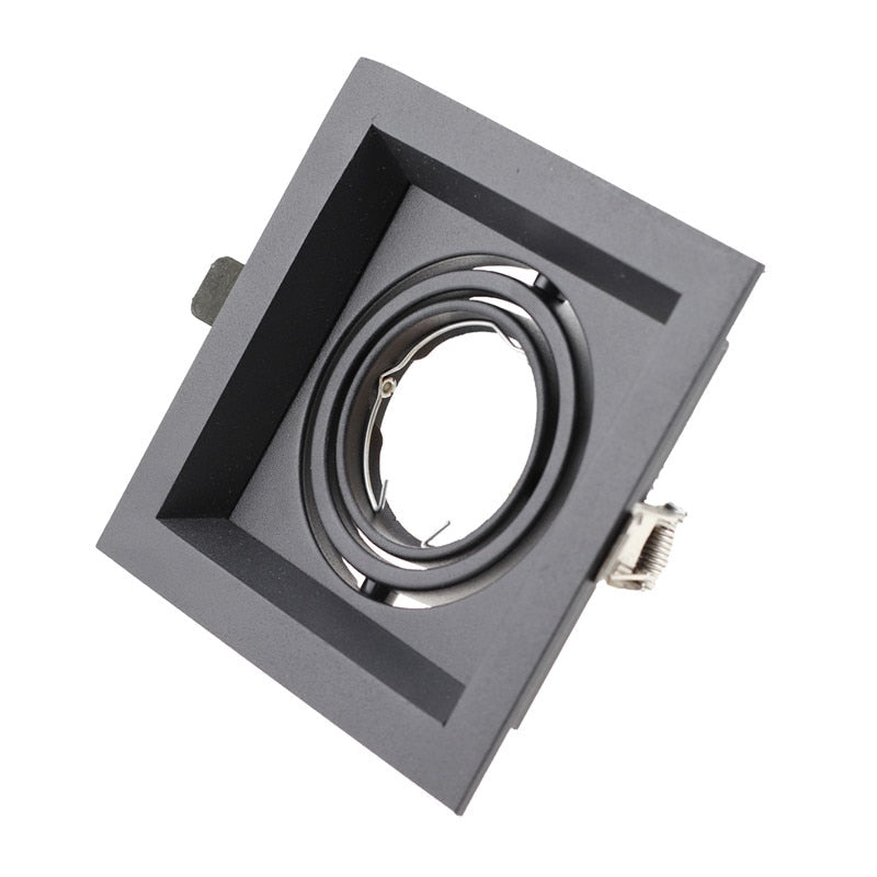 Square Double Ring Downlight Anti-glare LED 105mm 2pcs Cut Hole Recessed Ceiling Spot Lamp Frame GU10 Bulb Replaceable