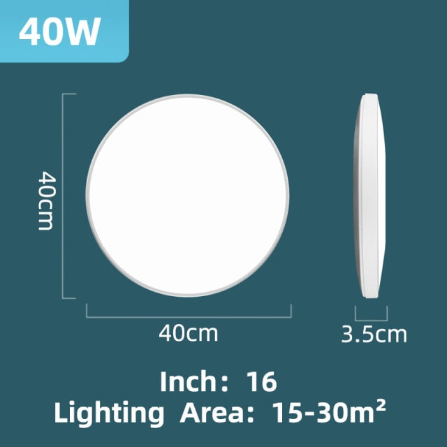 Led Ceiling Lamp 220V 72/40/30/18W Modern Indoor Lighting Fixture Ceiling Light for Living Room Bedroom Kitchen Led Panel Lights