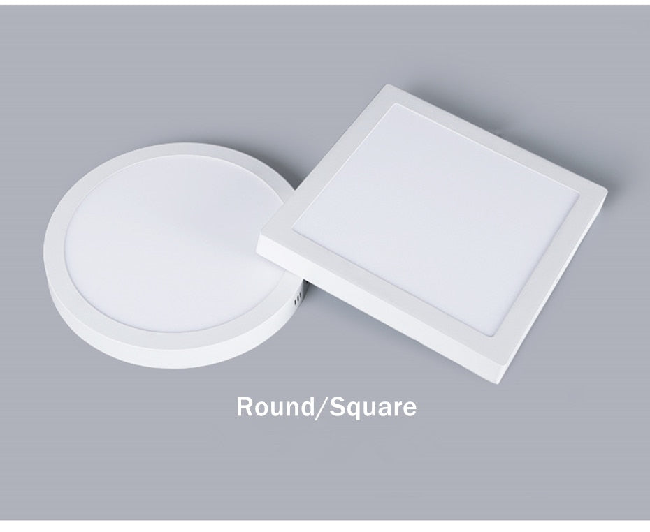 LED Ceiling Light 110V 220V Indoor Modern Light Fixture Surface Mounted Ceiling Lamp 6W 12W 18W Round Square Indoor Panel Light