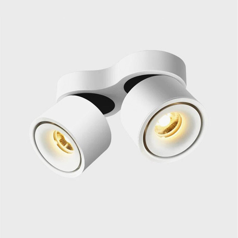 Dimmable Folding Rotating LED Downlights 18W 24W 30W COB LED Ceiling Spot Lights AC85~265V LED Ceiling Lamps Indoor Lighting