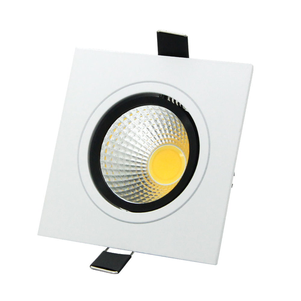 NEW Embedded COB LED Downlights Square 7W 9W 12W 15W LED Spot lamp AC85-265V LED Recessed Ceiling Lamp Warm white/Cold white