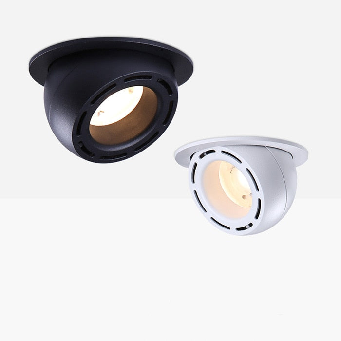 Dimmable Embedded Retractable LED COB Ceiling 7W 15w 20W 24W AC85-265V Adjustable 360 Degree LED Trunk Downlight Home Lighting