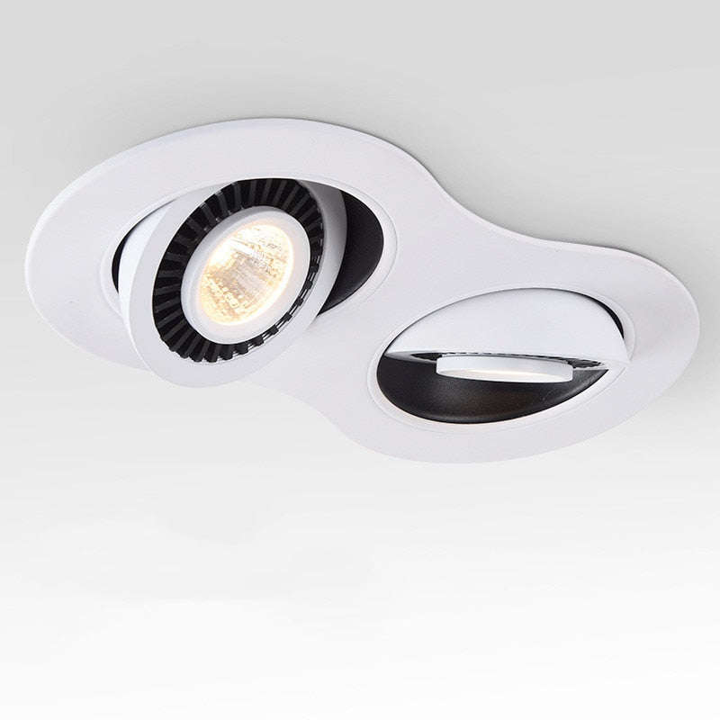 Dimmable Recessed Round LED Downlights AC85-265V 5w 7w 12w 18w 24w COB Ceiling Warm/Cold White Wash Wall Light RA90