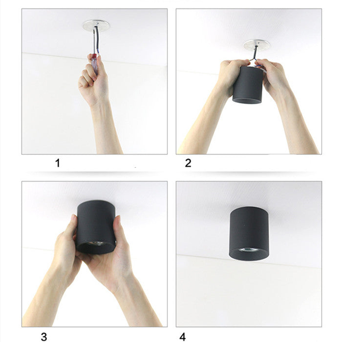 Surface Mounted LED COB Ceiling LED Downlight 10W 15W 20W 30W 50W 110V 220V Black White Round Indoor Lighting 3000K 6000K