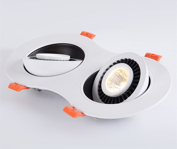 Dimmable Recessed Round LED Downlights AC85-265V 5w 7w 12w 18w 24w COB Ceiling Warm/Cold White Wash Wall Light RA90