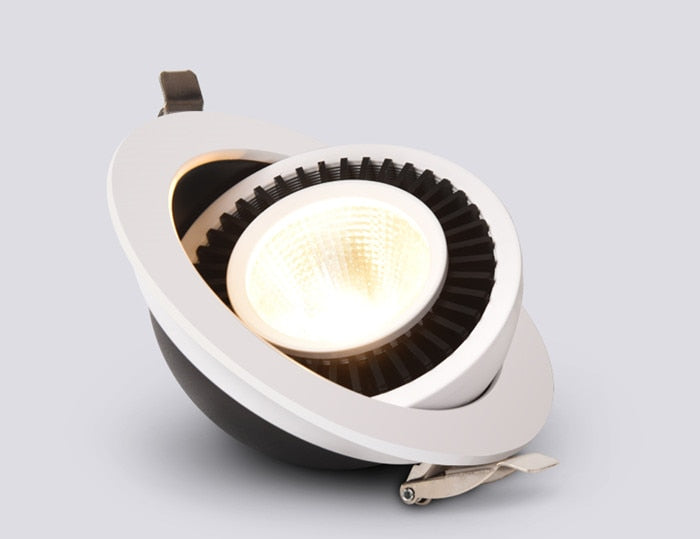 Dimmable Recessed Round LED Downlights AC85-265V 5w 7w 12w 18w 24w COB Ceiling Warm/Cold White Wash Wall Light RA90