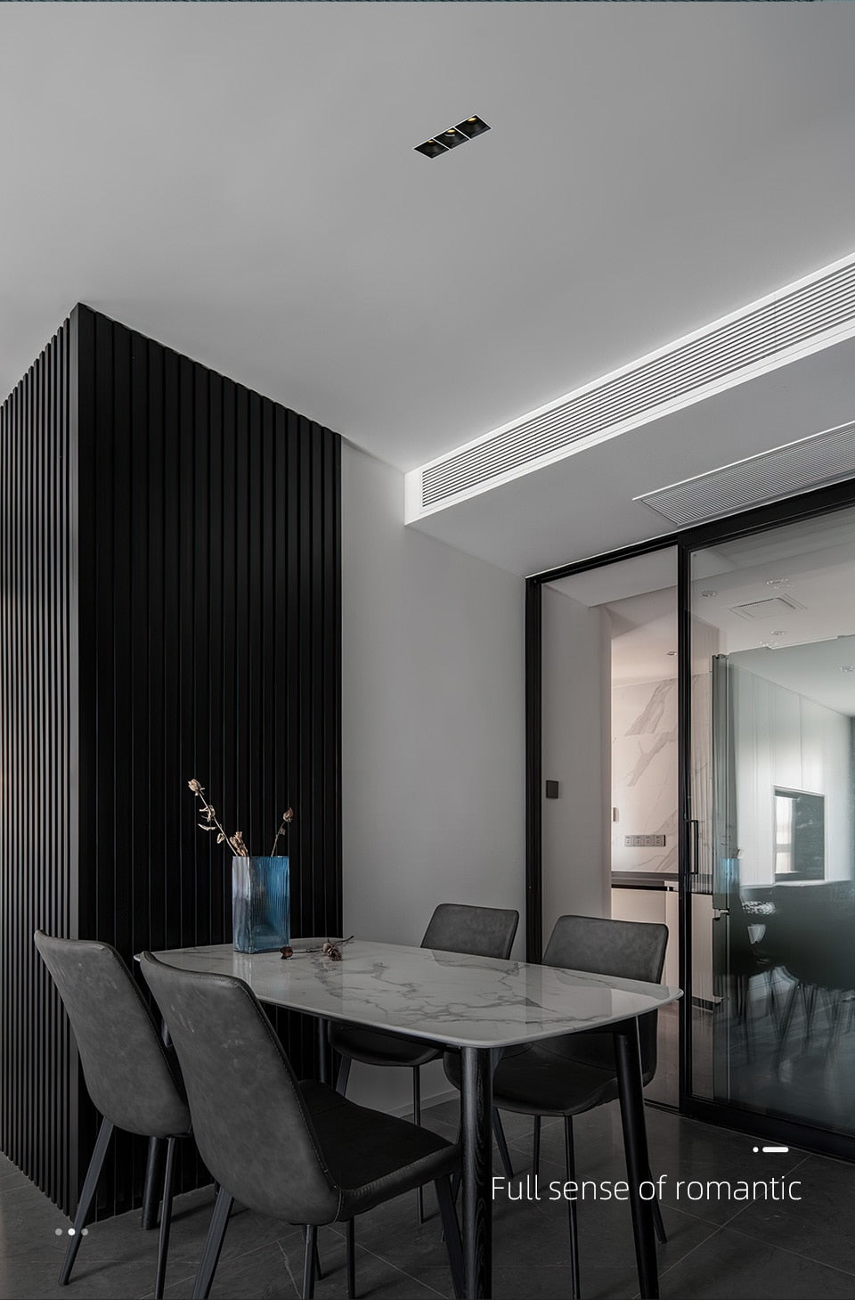 Aisilan LED embedded borderless spotlight three-head four-head no main light grille ceiling downlight for living room bedroom