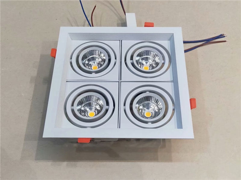 QIUBOSS Recessed LED Downlights Dimmable for Indoor Lighting 220V Led Spotlight 20W 28W 40W COB Ceiling Lamp 4pcs Light Sources