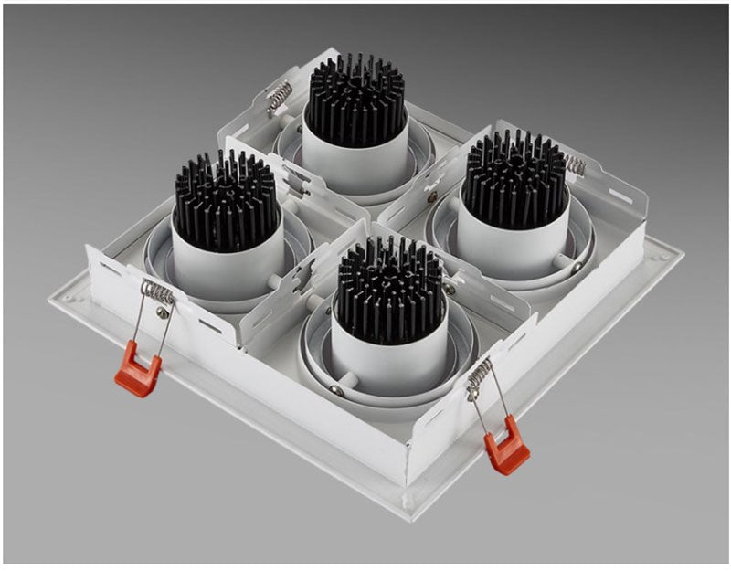 QIUBOSS Recessed LED Downlights Dimmable for Indoor Lighting 220V Led Spotlight 20W 28W 40W COB Ceiling Lamp 4pcs Light Sources