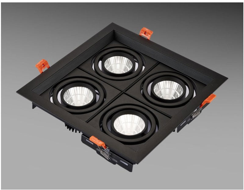 QIUBOSS Recessed LED Downlights Dimmable for Indoor Lighting 220V Led Spotlight 20W 28W 40W COB Ceiling Lamp 4pcs Light Sources