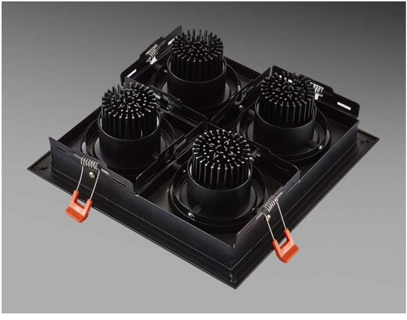 QIUBOSS Recessed LED Downlights Dimmable for Indoor Lighting 220V Led Spotlight 20W 28W 40W COB Ceiling Lamp 4pcs Light Sources