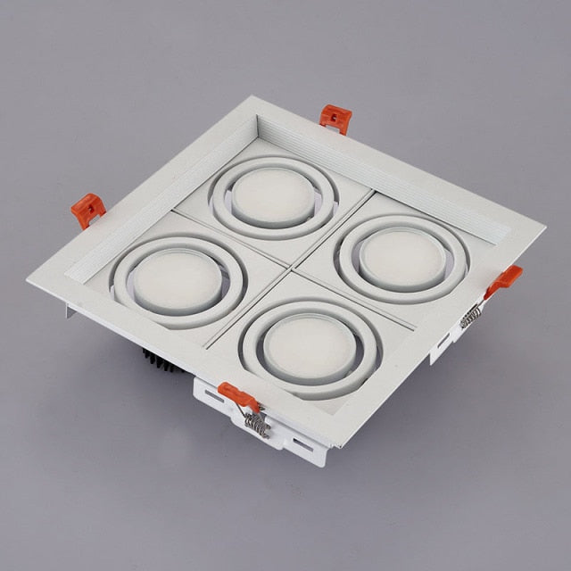 QIUBOSS Recessed LED Downlights Dimmable for Indoor Lighting 220V Led Spotlight 20W 28W 40W COB Ceiling Lamp 4pcs Light Sources