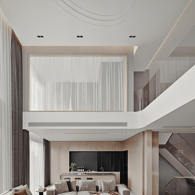 Aisilan LED Embedded Ceiling Spotlight Square Downlight Grille Honeycomb Anti-glare Recessed Light For Indoor Living Room Aisle