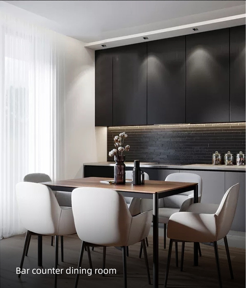 Aisilan LED Embedded Ceiling Spotlight Square Downlight Grille Honeycomb Anti-glare Recessed Light For Indoor Living Room Aisle