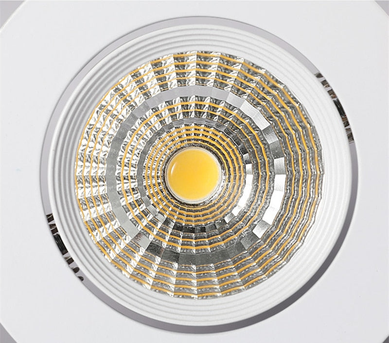 Dimmable Recessed LED Downlights 5W 7W 9W 12W 15W 18W COB LED Ceiling Spotlights ac110V~220V LED Ceiling Lamps Indoor Lighting