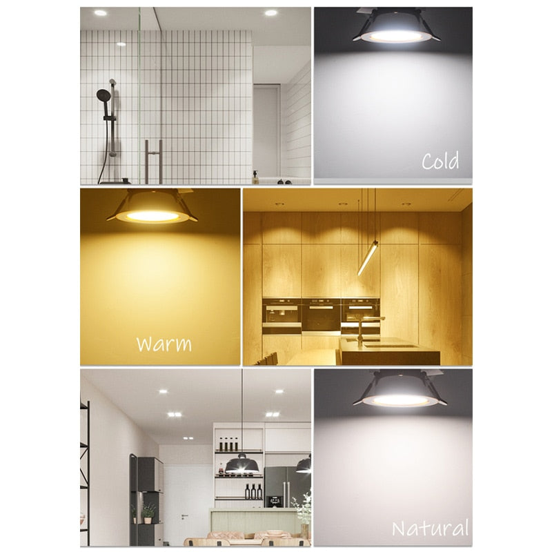 led Downlight 3w 5w 10Pcs spot led light 3000k 4500K 6000K AC 220V-240V Downlight Kitchen living room Indoor recessed lighting