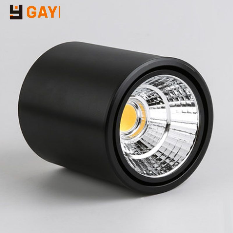 LED Downlight COB Spotlight AC85-265V 5W 7W 12W 20W 25W Adjustable Angle Aluminum Surface Mounted Light Indoor Lighting Dimmable