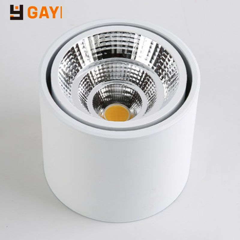 LED Downlight COB Spotlight AC85-265V 5W 7W 12W 20W 25W Adjustable Angle Aluminum Surface Mounted Light Indoor Lighting Dimmable