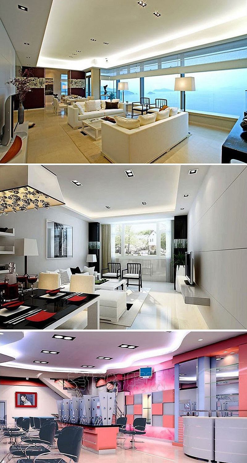 Dimmable COB Led Downlight Light Ceiling Spot Light 10W 20W 30W AC85-265V White/Black Ceiling Recessed Lights Indoor Lighting