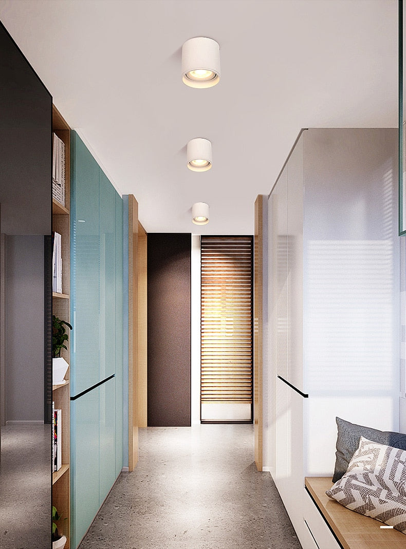 Dimmable LED Spotlight 7W 10W 15W 20W 110V/220V Downlight Angle Adjustable Ceiling Type Living Room Bedroom Household Spotlight