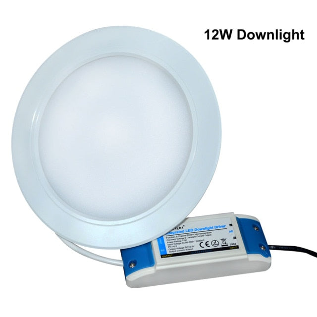 Milight 9W Square 12W LED Downlight Panel Dimmable RGB CCT AC85-265V Round Recessed LED Downlights Indoor Bed Room Lighting