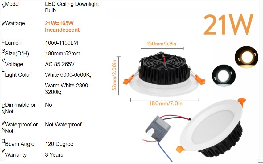 LED Recessed Ceiling Light Fixture Downlight Lamp + Driver Spotlight 6W 8W 12W 15W 27W 40W Lighting For Home Office Decoration