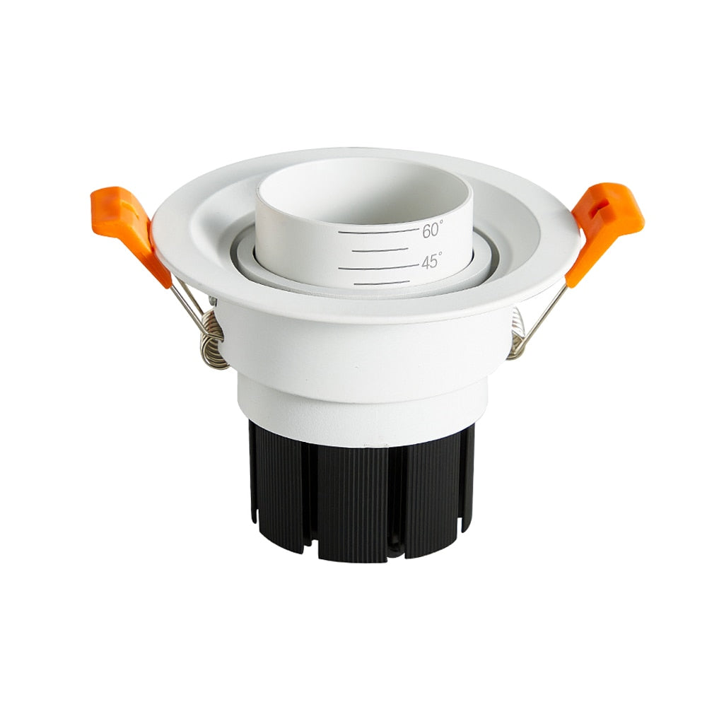 Zoom Beam Angle Adjustable 15/45/60 Degrees LED COB Recessed Downlight 12W 18W 20W LED Ceiling Spot Light for Picture Background