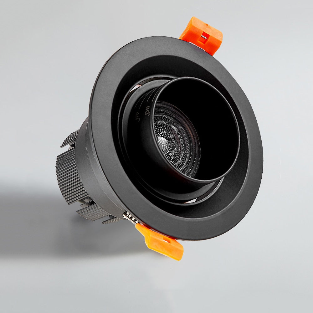 Zoom Beam Angle Adjustable 15/45/60 Degrees LED COB Recessed Downlight 12W 18W 20W LED Ceiling Spot Light for Picture Background