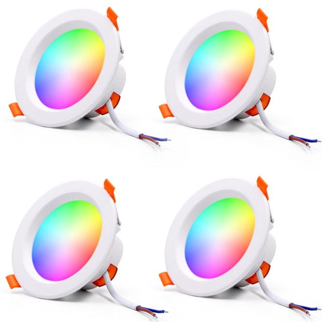 LED Smart Downlight Indoor Light Spotlight WiFi Tuya Bluetooth Control 5W 7W 9W 15W RGB AC 110-220V Ceiling Light Decoration