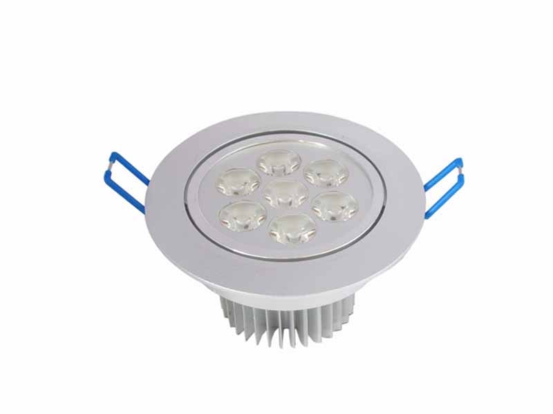 Dimmable 7W 10pcs/lot LED Ceiling Downlight 7x1w Spot Recessed LED Lamp Pure/Warm White 85-265V