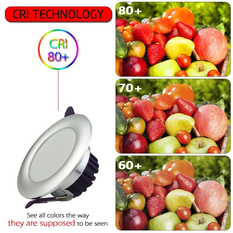 Led Downlights 7W Led Ceiling Light Recessed Down Light Round Led Panel Light Three color dimmable Spot Light Indoor Lighting