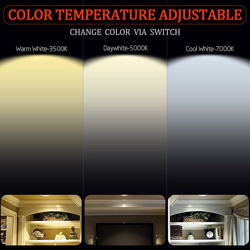 Led Downlights 7W Led Ceiling Light Recessed Down Light Round Led Panel Light Three color dimmable Spot Light Indoor Lighting