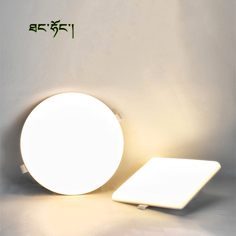 Ultra-thin Recessed Led Ceiling Lights Modern Ceiling Lamps 220V Bedroom Kitchen Indoor Downlight 9W 18W 24W 36W Panel Light