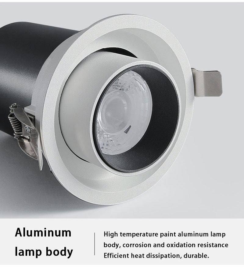 QIUBOSS Recessed LED Downlights 220V for Living Room Dimmable Led Spotlights COB Ceiling Lamps 10W 20W LIghting Light for Indoor