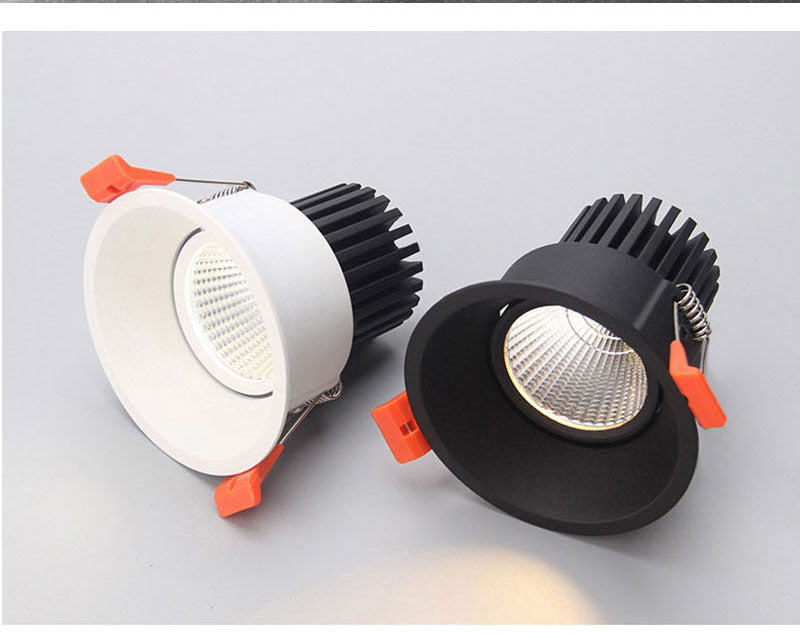 QIUBOSS Dimmable LED Downlights 220V for Living Room Recessed LED Spotlights 7W 15W COB Ceiling Lights Lamp for Bedroom Kitchen