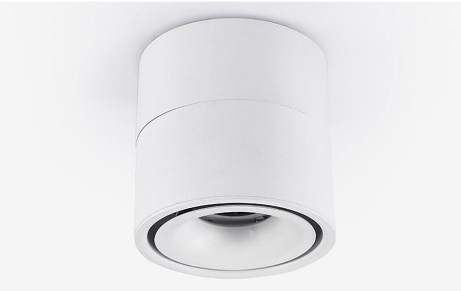 360 Degree Rotatable 90 Degree Folding Surface Mounted Downlight Dimmable 7W 10W 12W 15W Angle Adjust Ceiling Light Home Bedroom