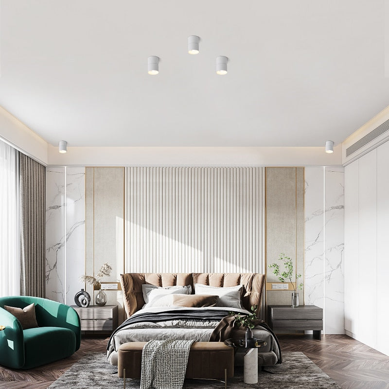 Surface Mounted Ceiling Light 12W 18W 24W Dimmable Downlight Warm Natural Cold White AC85-265V Indoor Home Lighting