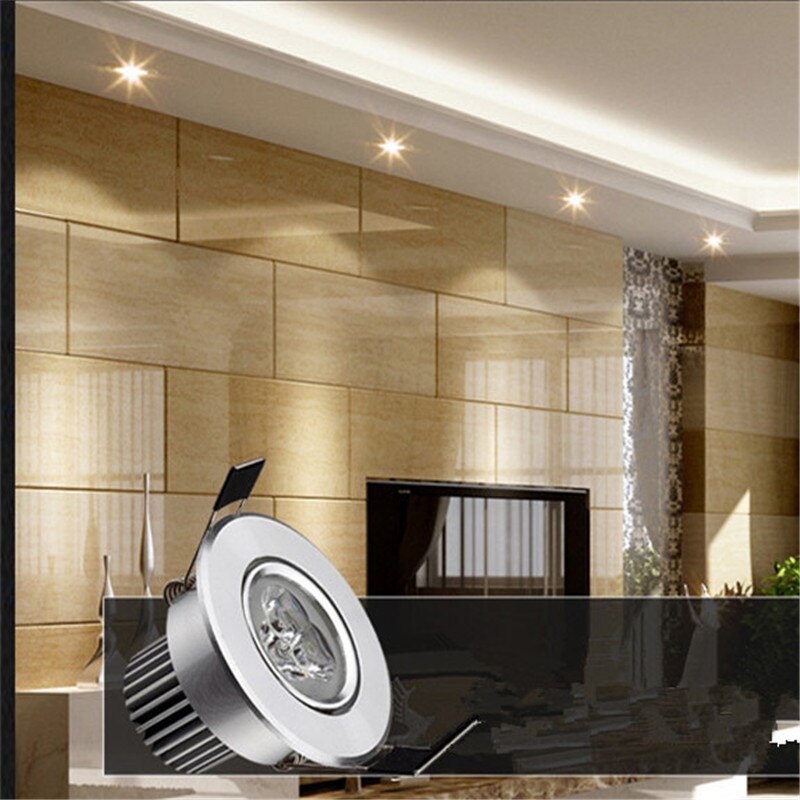 Led Downlight 300lm 10pcs/lot 3W LED Recessed Lamp Hole Size 55-65mm 65-75mm Aluminum 110V/220V for home illumination