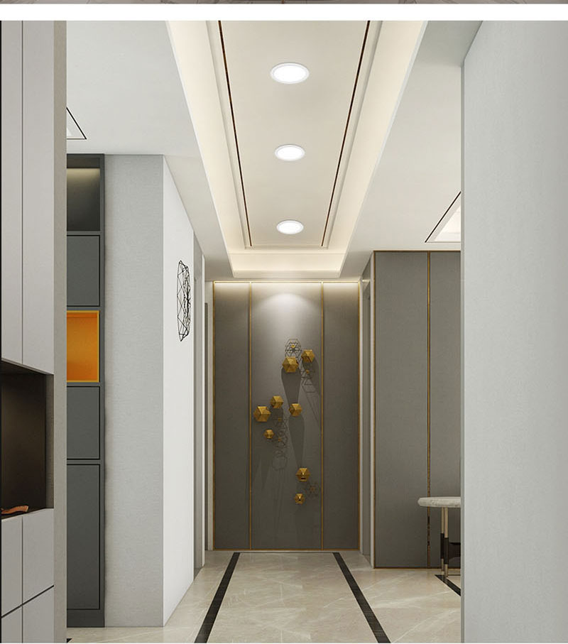 QIUBOSS Recessed LED Downlights 220V for Living Room Ultra-thin LED Wall Lights 7W 15W Ceiling Lamp for the Kitchen Bedroom Hall