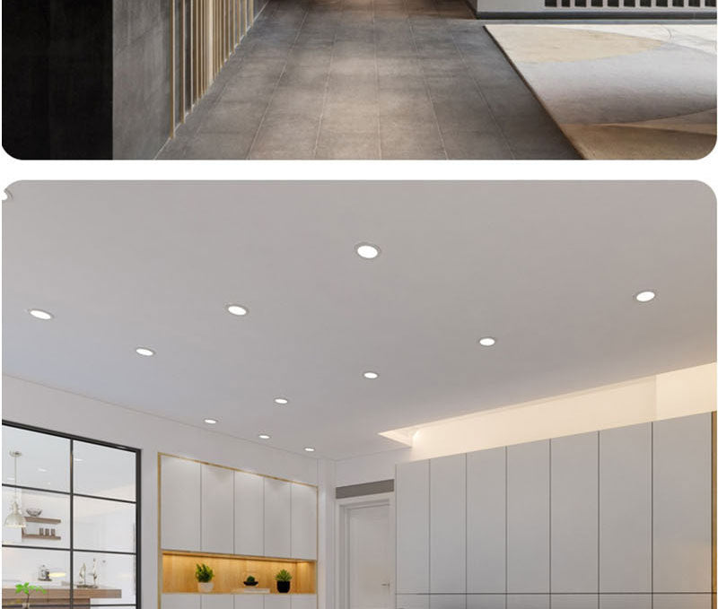 QIUBOSS Recessed LED Downlights 220V for Living Room Ultra-thin LED Wall Lights 7W 15W Ceiling Lamp for the Kitchen Bedroom Hall